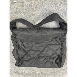 COS Quilted Oversized Shoulder Bag Womens Black Large Puffer Pillow Tote Zip Top